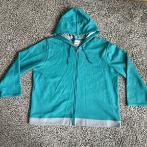 BonWorth Teal Zip-Up with Gray Lining